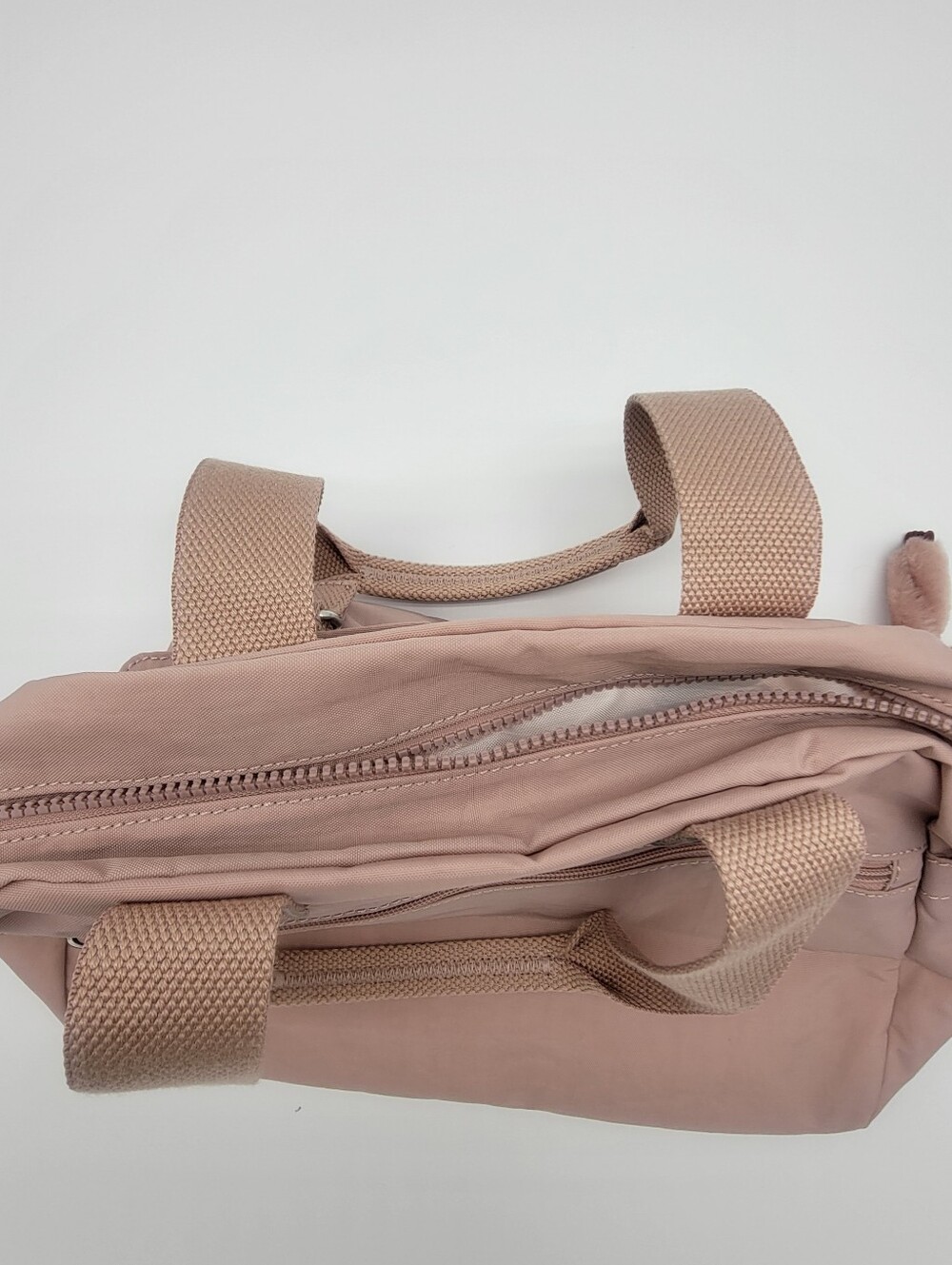 Kipling Dusty Rose Nylon Shoulder Bag with Monkey Charm - Picture 2 of 3